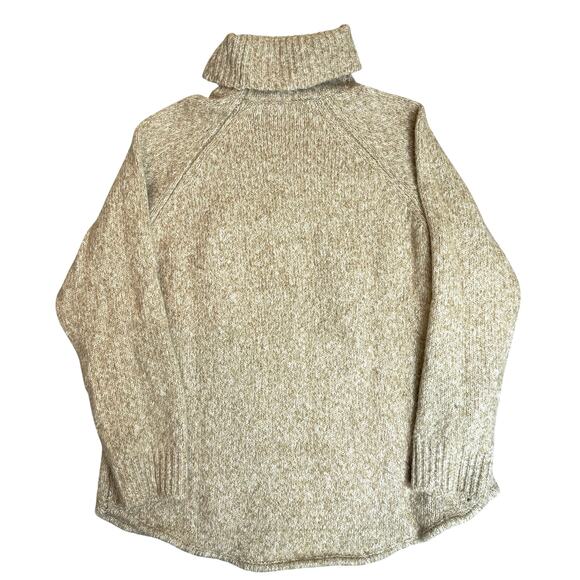 Michael Kors Turtleneck Sweater Women’s Large Tan Winter Warm Old Money Soft - Picture 8 of 13